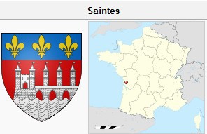 Saintes - Lage und Logo