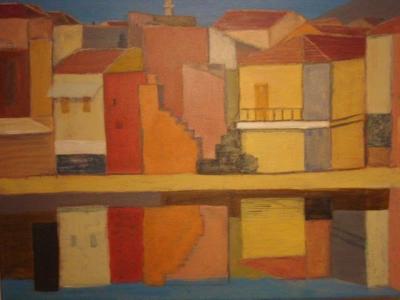 Abend auf Kreta - Acryl auf Leinwand