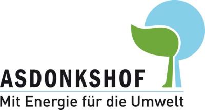 Schriftzug Asdonkshof, darunter Mit Energie für die Umwelt
