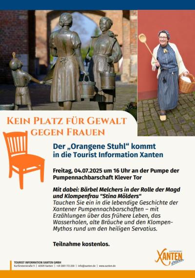 Einladung zur Übergabe des orangefarbenen Stuhls an die TIX
